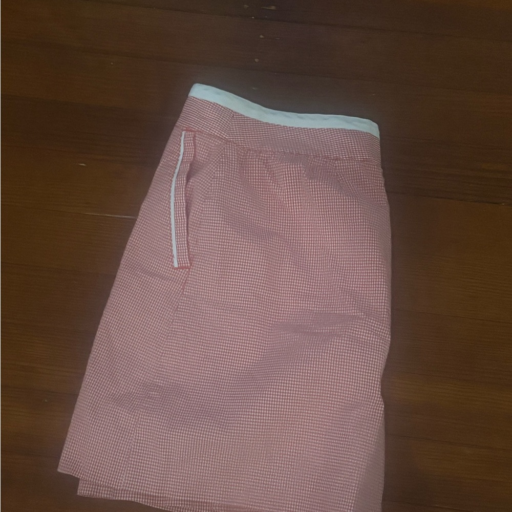 Izod salmon-colored Gingham Women's Skort